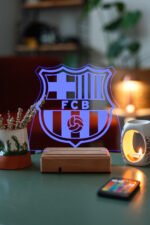 FC Barcelona Logo Hediye 16 Renk Gece Lambası