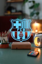 FC Barcelona Logo Hediye 16 Renk Gece Lambası - Görsel 3