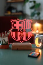 FC Barcelona Logo Hediye 16 Renk Gece Lambası - Görsel 5