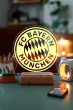 FC Bayern München Logo Hediye 16 Renk Gece Lambası - Görsel 5