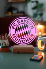 FC Bayern München Logo Hediye 16 Renk Gece Lambası - Görsel 6