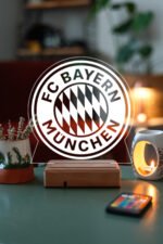 FC Bayern München Logo Hediye 16 Renk Gece Lambası - Görsel 7