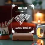 Game Of Thrones House Stark 16 Renk Gece Lambası