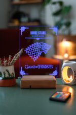 Game Of Thrones House Stark 16 Renk Gece Lambası - Görsel 2