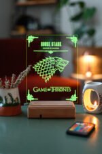 Game Of Thrones House Stark 16 Renk Gece Lambası - Görsel 3