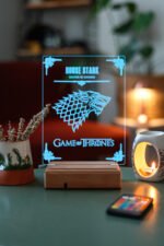 Game Of Thrones House Stark 16 Renk Gece Lambası - Görsel 4
