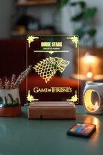 Game Of Thrones House Stark 16 Renk Gece Lambası - Görsel 5