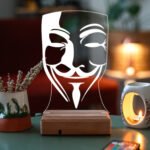 V For Vendetta 16 Renk Gece Lambası