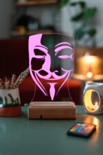 V For Vendetta 16 Renk Gece Lambası - Görsel 7