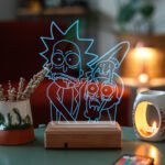 3d Rick And Morty 16 Renk Masa Lambası
