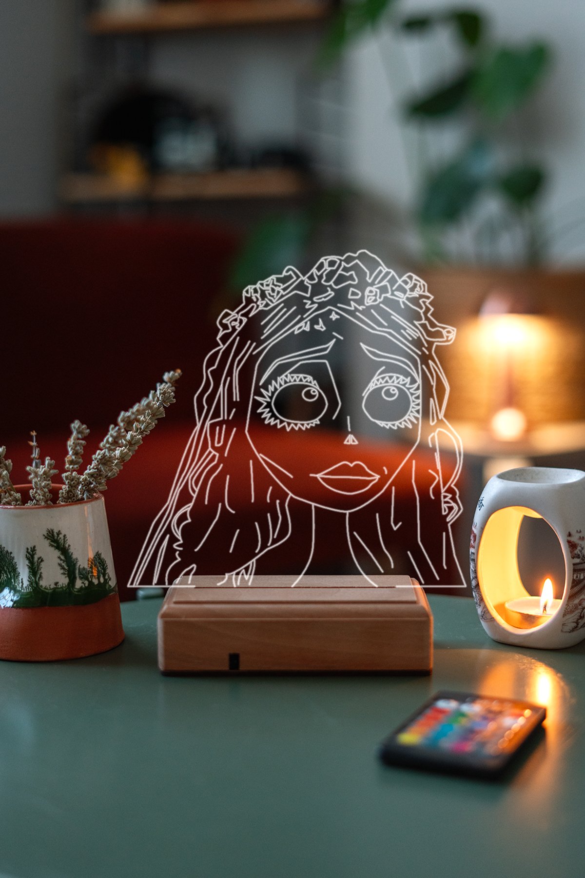 MDW-FLM-010 Ölü Gelin Corpse Bride Emilly Watson 16 Renk Gece Lambası - Görsel 1