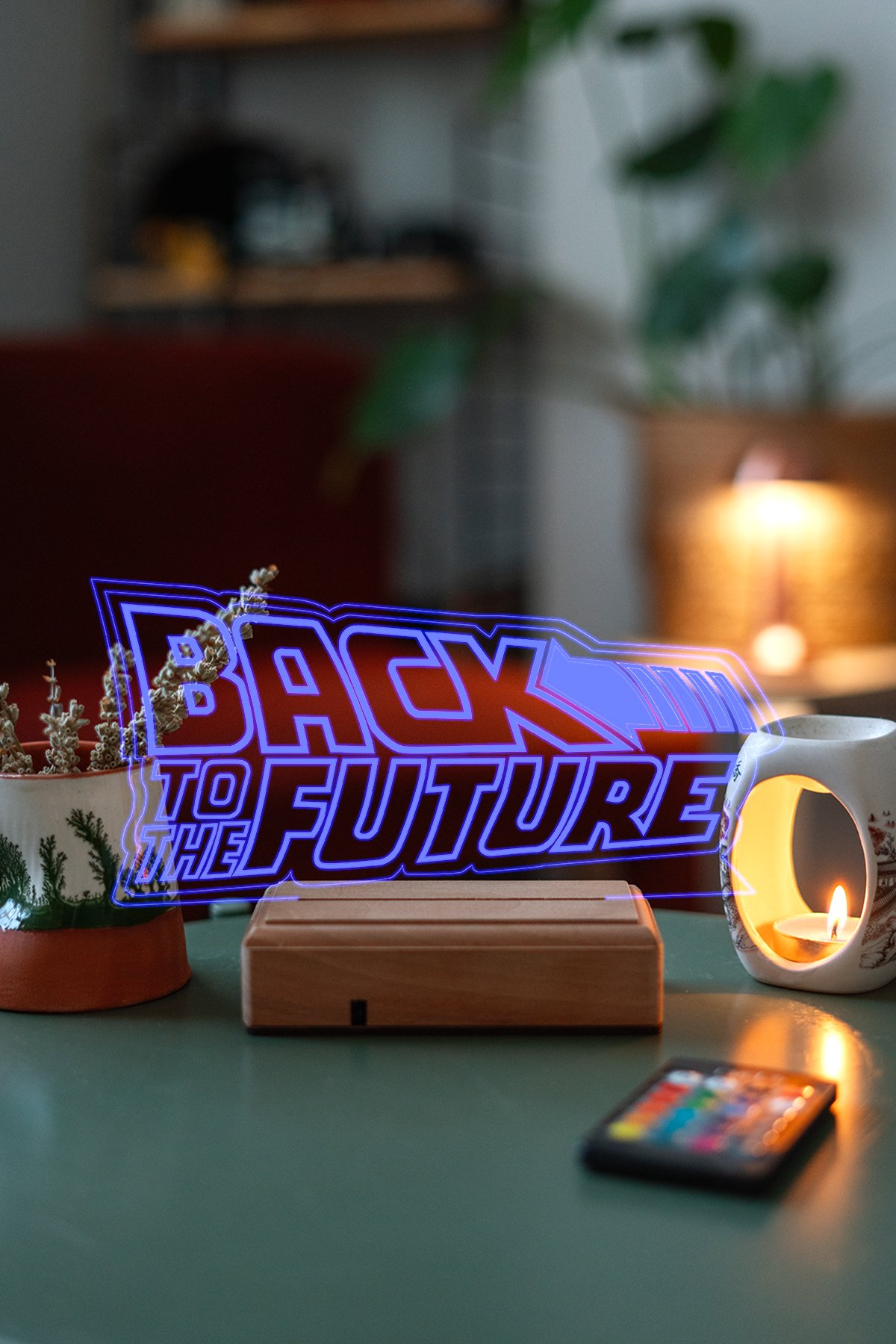 MDW-FLM-011 Back To The Future Hediye 16 Renk Gece Lambası - Görsel 1