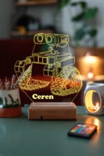 Kişiye Özel 3D Wall-E 16 Renk Gece Lambası