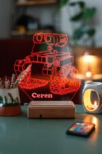 Kişiye Özel 3D Wall-E 16 Renk Gece Lambası - Görsel 2