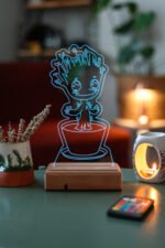Baby Groot 16 Renk Gece Lambası - Görsel 2