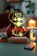 Özel Tasarım 3D Stitch Masaüstü Led Lamba - Görsel 2