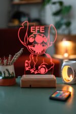 Özel Tasarım 3D Stitch Masaüstü Led Lamba - Görsel 3
