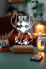 Özel Tasarım 3D Stitch Masaüstü Led Lamba - Görsel 5