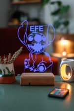 Özel Tasarım 3D Stitch Masaüstü Led Lamba - Görsel 6