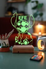 Özel Tasarım 3D Stitch Masaüstü Led Lamba - Görsel 7