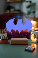 Kişiye Özel 3D Batman Masaüstü Led Lamba - Görsel 4
