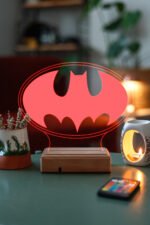 Kişiye Özel 3D Batman Masaüstü Led Lamba - Görsel 7