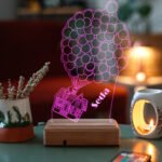 Kişiye Özel Up - Yukarı Bak 3D 16 Renk Dekoratif Led Lamba