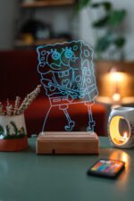 SüngerBob KareŞort 3D 16 Renk Dekoratif Led Lamba - Görsel 2