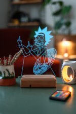 Rick And Morty Rick Sanchez 16 Renkli Kumandalı Gece Lambası