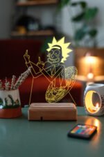 Rick And Morty Rick Sanchez 16 Renkli Kumandalı Gece Lambası - Görsel 2