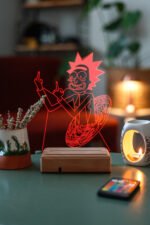 Rick And Morty Rick Sanchez 16 Renkli Kumandalı Gece Lambası - Görsel 3