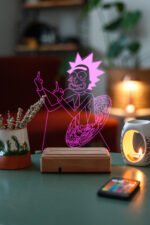 Rick And Morty Rick Sanchez 16 Renkli Kumandalı Gece Lambası - Görsel 4