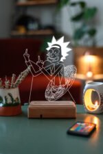 Rick And Morty Rick Sanchez 16 Renkli Kumandalı Gece Lambası - Görsel 5