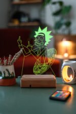 Rick And Morty Rick Sanchez 16 Renkli Kumandalı Gece Lambası - Görsel 6