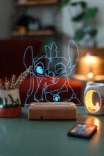 Stitch & Angel Lilo and Stitch 16 Renkli Kumandalı Gece Lambası - Görsel 4