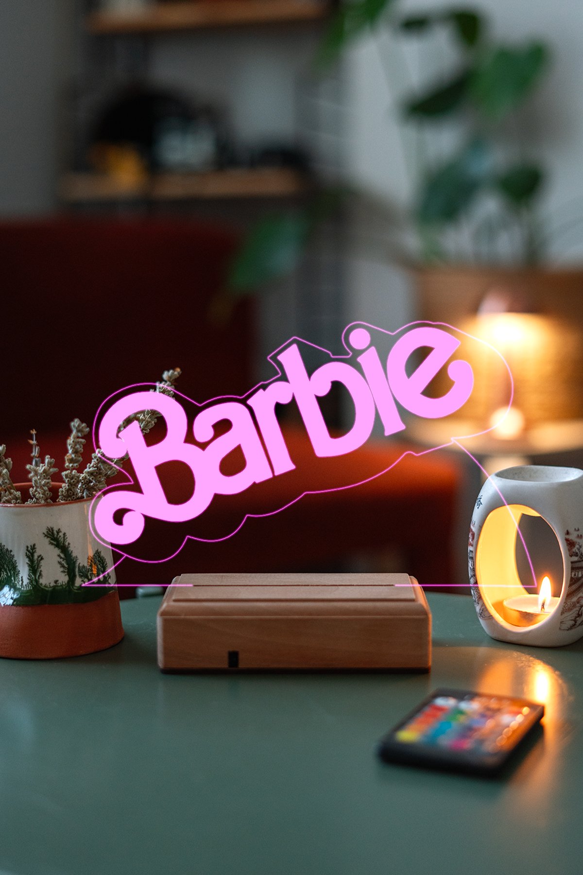 MDW-FLM-053 Barbie Hediyelik 16 Renkli Kumandalı Gece Lambası - Görsel 1