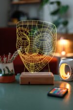 V for Vendetta Maske 3D 16 Renkli Kumandalı Gece Lambası - Görsel 2