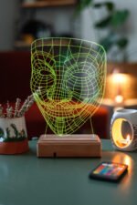 V for Vendetta Maske 3D 16 Renkli Kumandalı Gece Lambası - Görsel 5