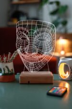 V for Vendetta Maske 3D 16 Renkli Kumandalı Gece Lambası - Görsel 7