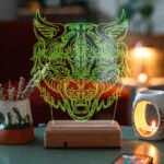 Özel Tasarım Fantastik Kurt 3D Led Gece Lambası Hediyelik Eşya