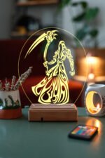 Özel Tasarım Fantastik Ölüm Meleği 3D 16 Renk Dekoratif Led Lamba - Görsel 4