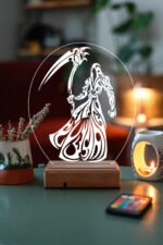 Özel Tasarım Fantastik Ölüm Meleği 3D 16 Renk Dekoratif Led Lamba - Görsel 7