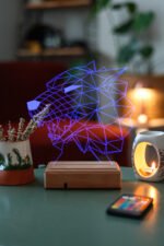 Özel Tasarım Kurt 3D Led Dekoratif Gece Lambası - Görsel 3