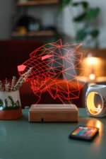 Özel Tasarım Kurt 3D Led Dekoratif Gece Lambası - Görsel 6