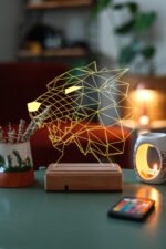 Özel Tasarım Kurt 3D Led Dekoratif Gece Lambası - Görsel 7