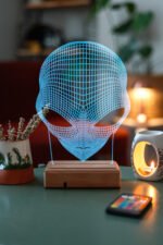 Uzaylı 3D 16 Renk Gece Lambası - Görsel 2