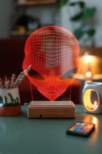 Uzaylı 3D 16 Renk Gece Lambası - Görsel 4