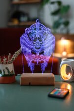 Kişiye Özel Kanatlı İskelet 3D 16 Renk Dekoratif Led Lamba - Görsel 2
