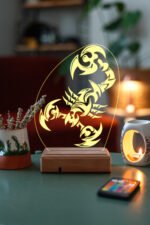 Özel Tasarım Akrep 3D 16 Renk Dekoratif Led Lamba - Görsel 3