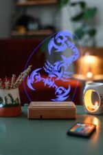 Özel Tasarım Akrep 3D 16 Renk Dekoratif Led Lamba - Görsel 6